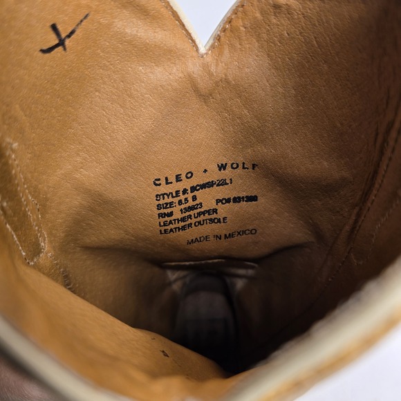 Cleo + Wolf Womens Cowboy Boots Square Toe - BCWSP22L1 Size 6.5 M Western - Picture 7 of 7